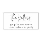 Moderne chique familienaam & thuisadres rubberstempel (Afrduk)