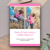 Moderne chique fotocollage zwangerschapsaankondigi aankondiging