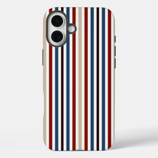 Moderne chique gestreept Case-Mate iPhone case (Achterkant)