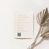 Moderne chique  gouden bruiloft weekend evenemente informatiekaartje