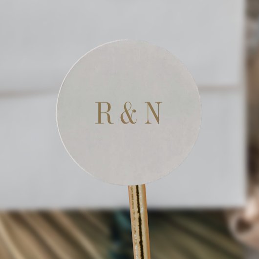 Moderne chique gouden monogram Stickers