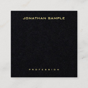 Moderne chique gouden tekst Elegant Simple Premium Vierkante Visitekaartje