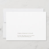 Moderne Chique Groene en Witte Bruiloft Save The Date (Achterkant)