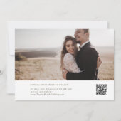 Moderne Chique Groene en Witte Fotocollage Save The Date (Achterkant)