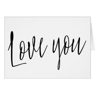 Moderne chique kalligrafie "Love you"