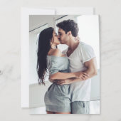 Moderne Chique Kalligrafie Script Foto Bruiloft Kaart (Achterkant)