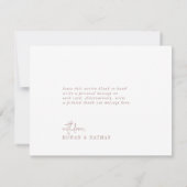 Moderne chique kaneel roze platte bruiloft bedankkaart (Achterkant)