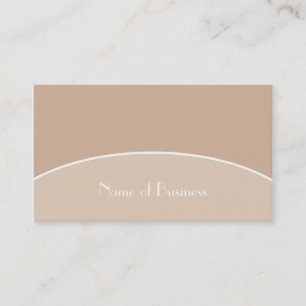 Moderne chique ophisticeerde beige tan met naam visitekaartje