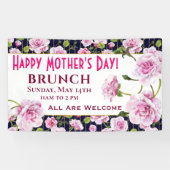 Moderne chique roze rozen | MOEDERDAG Spandoek (Horizontaal)