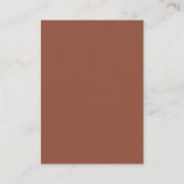 Moderne chique terracotta roest QR-code RSVP Informatiekaartje (Achterkant)
