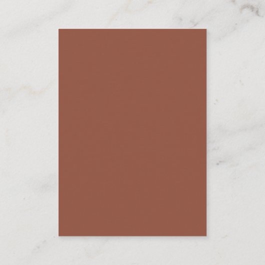 Moderne chique terracotta roest QR-code RSVP Informatiekaartje (Achterkant)