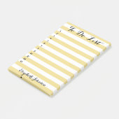 Moderne chique trendy elegante goud gestreept om t post-it® notes (Schuin)