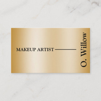 Moderne chique vrouwelijke QR code gouden make-up  Visitekaartje