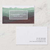 Moderne & chique Waterverf Berg | VISITEKAARTJE (Voorkant / Achterkant)