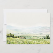 Moderne chique Waterverf wijngaard Landschap Bruil Bedankkaart (Achterkant)