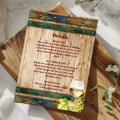 Moderne chique Waterverf wijngaard Landschap Bruil Informatiekaartje