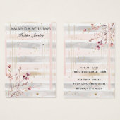 Moderne chique wilde bloem bloemen oorbel display visitekaartje (Voorkant /achterkant)