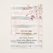 Moderne chique wilde bloem bloemen oorbel display visitekaartje (Achterkant)