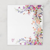 Moderne chique wilde bloemen script bruidsshower (Buitenkant ongevouwen)