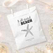 Moderne chique zeesterren strand bruiloft traktati bedankzakje (Geknipt)