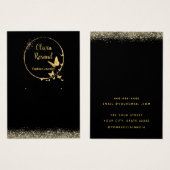 Moderne chique zwart en gouden oorbel Display kaar Visitekaartje (Voorkant /achterkant)