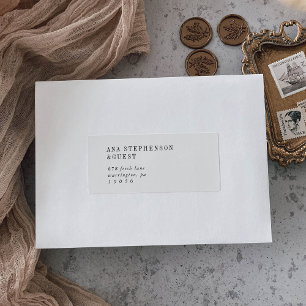 Moderne chique zwart-wit Adresetiketten voor gaste Sticker