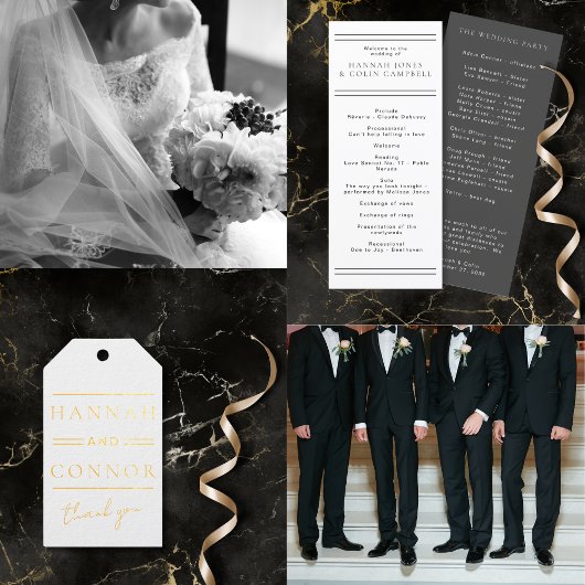 Moderne chique zwart & wit typografie programma