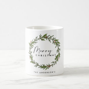 MODERNE CHISCHE ELEGANT-HOLLY BERRY WREATH CHRISTM KOFFIEMOK