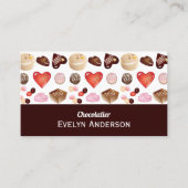 Moderne chocolade-chocolade-winkel visitekaartje (Voorkant)