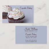 Moderne chocolade cupcakes, sprinkhaan, bevroren visitekaartje (Voorkant / Achterkant)