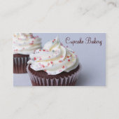 Moderne chocolade cupcakes, sprinkhaan, bevroren visitekaartje (Voorkant)