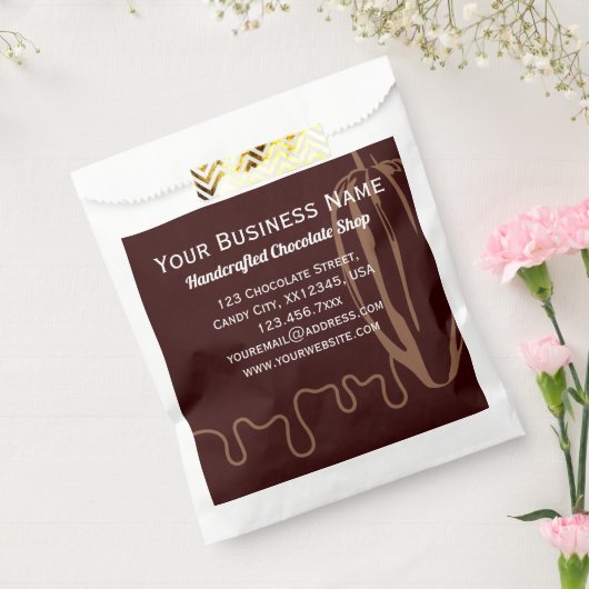 Moderne Chocolatier Chocoladewinkel Verpakkingspap Bedankzakje (Gezegeld)