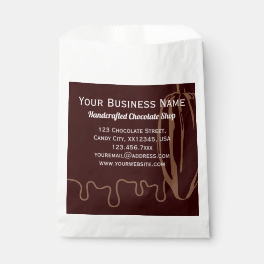 Moderne Chocolatier Chocoladewinkel Verpakkingspap Bedankzakje (Voorkant)