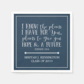 Moderne Christelijke Bijbelblauw Afstuderen Servet (Voorkant)