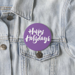 Moderne Christelijke Happy Holydays Feestdagen Ker Ronde Button 7,6 Cm