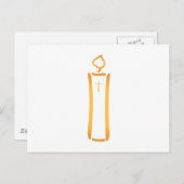 Moderne Christelijke kaars Briefkaart (Voorkant / Achterkant)