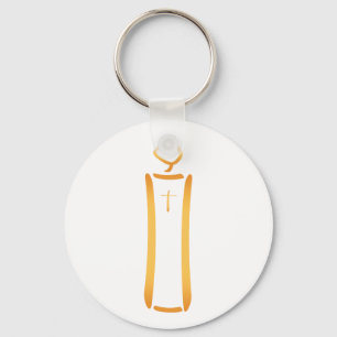 Moderne Christelijke kaars Sleutelhanger