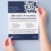 Moderne cijfers Logo II Accountant Flyer (Hand)