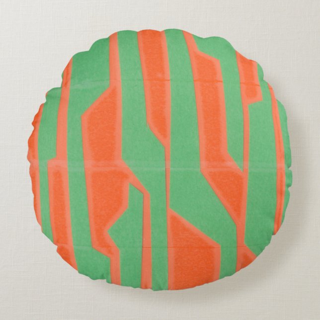 Moderne Circuit I Rond Kussen (Voorkant)