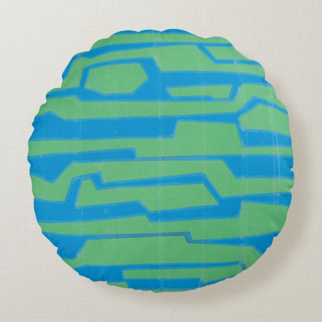 Moderne circuit V Rond Kussen (Voorkant)