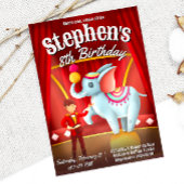 Moderne Circus Verjaardag Kaart