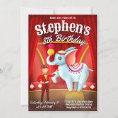 Moderne Circus Verjaardag Kaart (Voorkant)