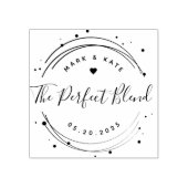 Moderne cirkel de perfecte tweedeling 	rubberstempel (Afrduk)