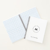 Moderne cirkel monogram persoonlijk naamlogo notitieboek (Binnen)