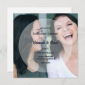 Moderne Cirkel Witte Foto Overlay Handfasting Kaart (Voorkant / Achterkant)