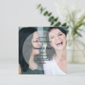 Moderne Cirkel Witte Foto Overlay Handfasting Kaart (Staand voorkant)