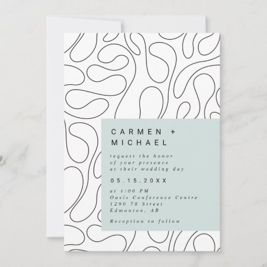 Moderne cirkels Achtergrond Kader groen hedendaags Kaart (Voorkant)