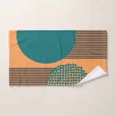 Moderne cirkels en lijnen halverwege de eeuw bad handdoek (Handdoek)