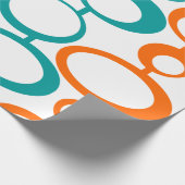 Moderne cirkels halverwege de eeuw cadeaupapier (Hoek)