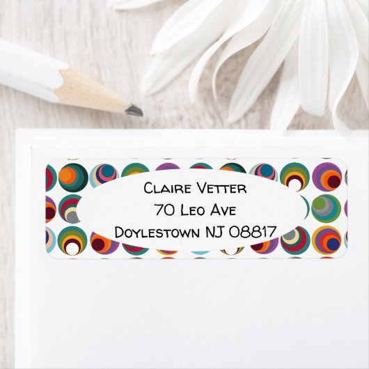 Moderne cirkels halverwege de eeuw etiket (Insitu)